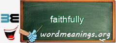 WordMeaning blackboard for faithfully